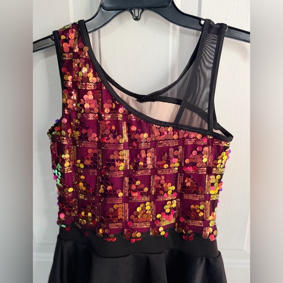 WEISSMAN Dance Costume, Women’s Dress Sequin Skater, SIZE Adult Medium - Picture 5 of 12
